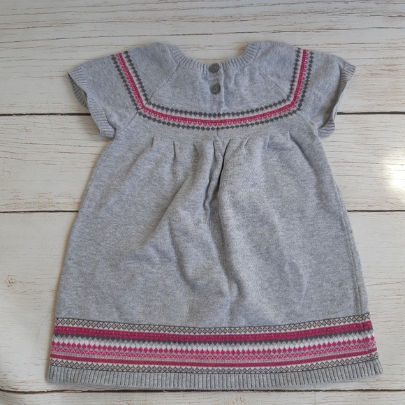 Joe Fresh Grey and Pink Baby Sweater Dress 18-24 Months - Picture 2 of 3